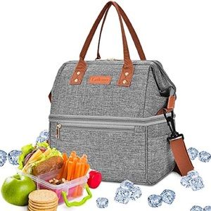 Great Lunch Tote in Grey by Lokass EUC